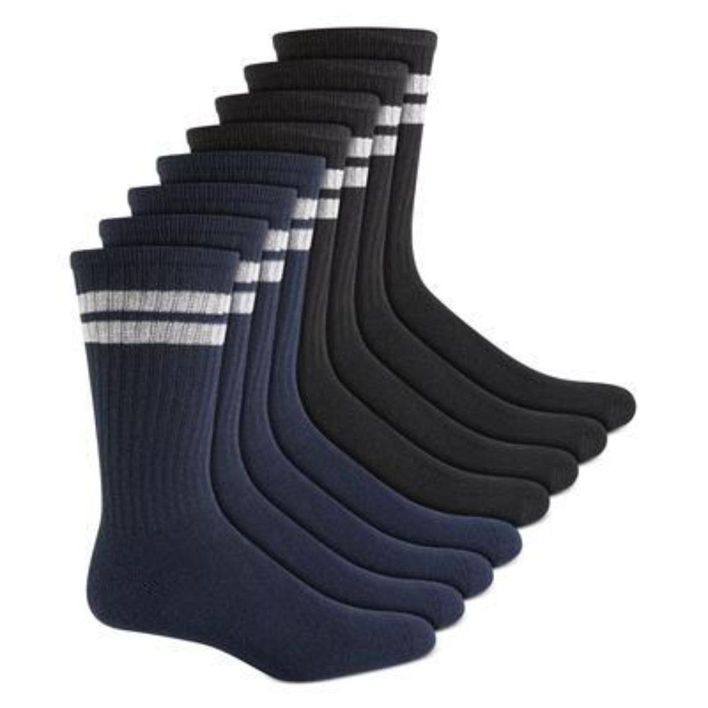 Club Room Men's 8-Pk. Stripe Crew Socks